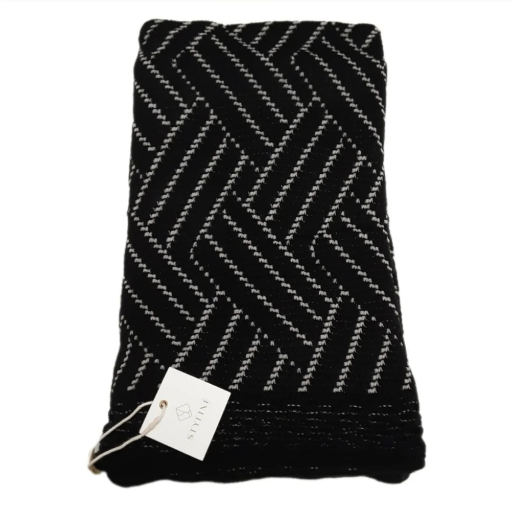 Herringbone Ruana With Fringe - Picture 12 of 12